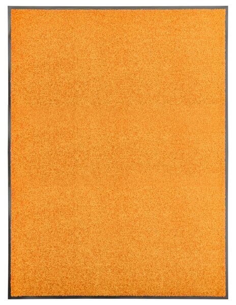 Covoraș de ușă lavabil portocaliu 90x120 cm