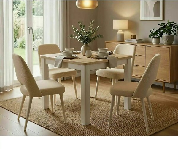 Masă extensibilă OSKAR, stejar cremona/cașmir, PAL laminat/MDF, 80–200