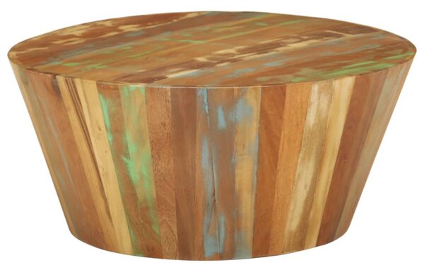 Măsuță de cafea, Ø65x31 cm, lemn masiv reciclat