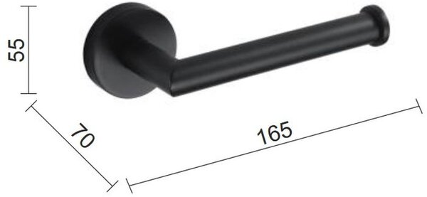 Stella Classic suport pentru hârtie igienică negru 07.445-B