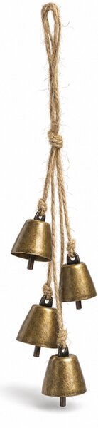 Decoratiune de Craciun de agatat GOLDEN BELLS 35 cm, aurie