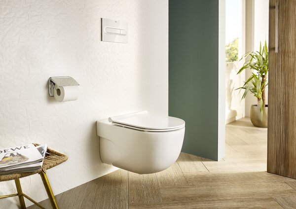 Roca Meridian vas wc cu capac soft-close agăţat fără margine alb A34H240000