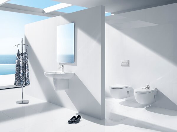 Roca Meridian vas wc cu capac soft-close agăţat fără margine alb A34H240000