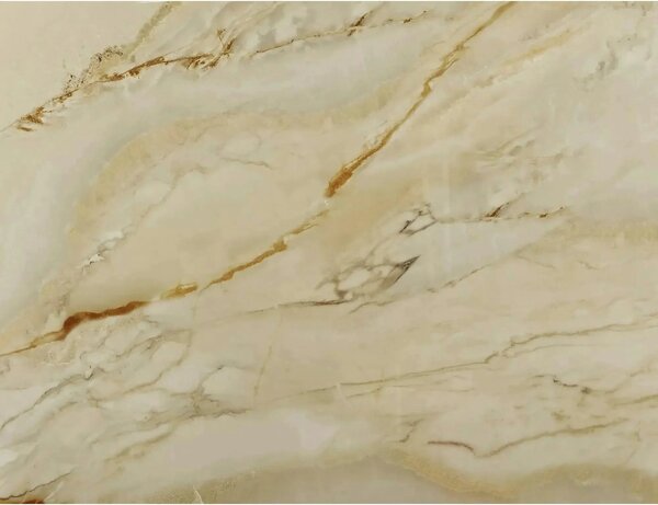 Masă extensibilă CASABLANCA, bej/cupru, sticlă securizată/ceramică/met