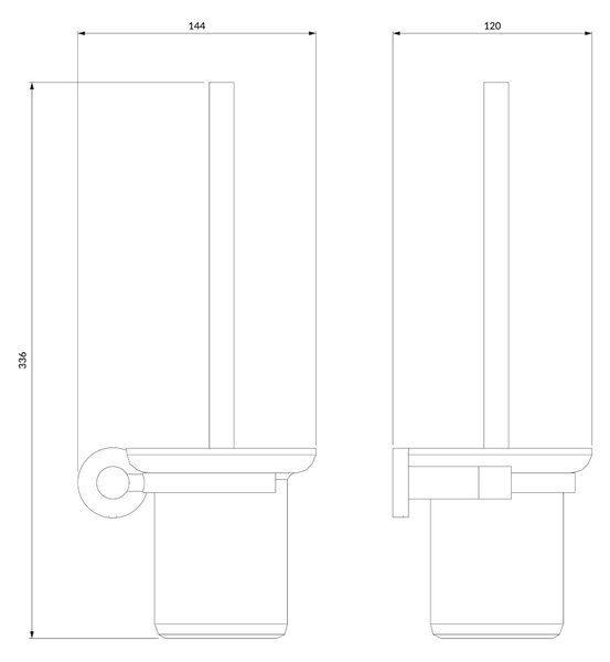 Omnires Modern Project perie de toaletă cupru MP60620CP