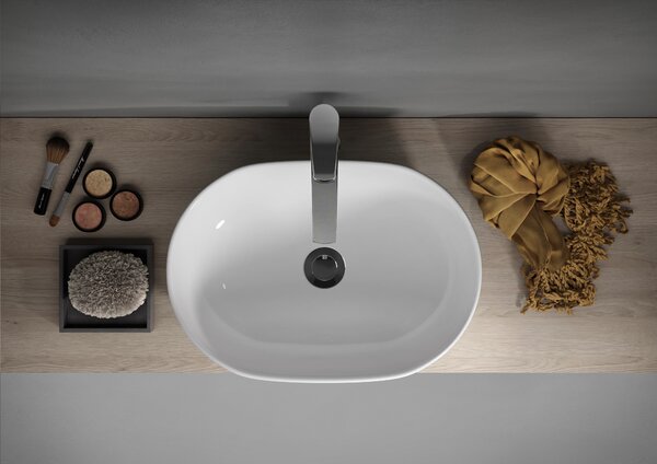 Cersanit Moduo lavoar 50x35.5 cm ovale de blat alb luciu K116-049