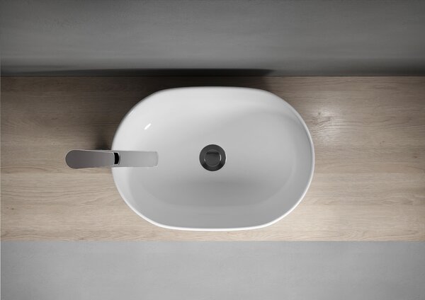 Cersanit Moduo lavoar 50x35.5 cm ovale de blat alb luciu K116-049