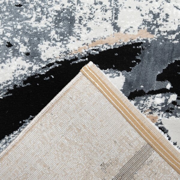 Covor Modern Living , Dormitor Dreptunghiular Yaman 1656B Gri Black (Alege dimensiunea: 60 x 130)