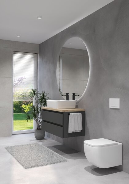 Set vas WC Oltens Vernal 42002000, capac WC Oltens Vernal 45104000