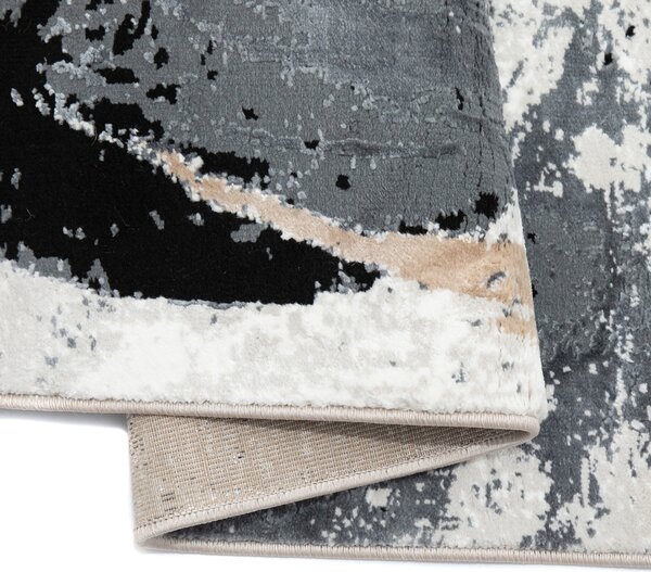 Covor Modern Living , Dormitor Dreptunghiular Yaman 1656B Gri Black (Alege dimensiunea: 60 x 130)