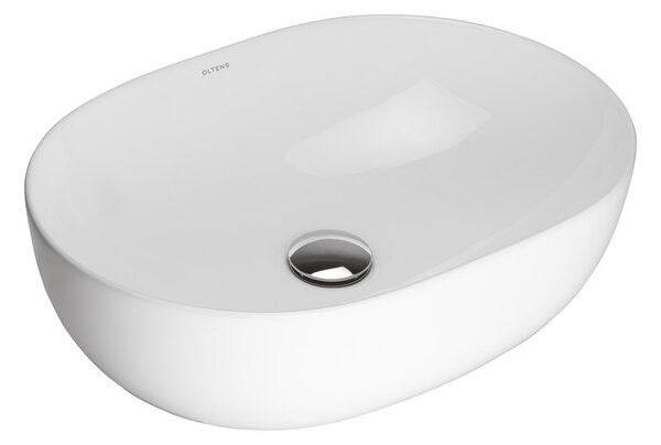 Oltens Hamnes lavoar 49.5x35.5 cm ovale de blat alb luciu 40319000