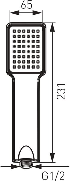 Ferro Quadro duș de mână crom S110