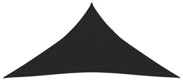 Pânză parasolar, negru, 4x4x4 m, HDPE, 160 g/m²