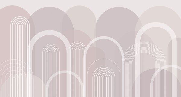 Tapet Arcuri geometrice boho, Fototapet Abstract, w02935 : Uwalls.ro