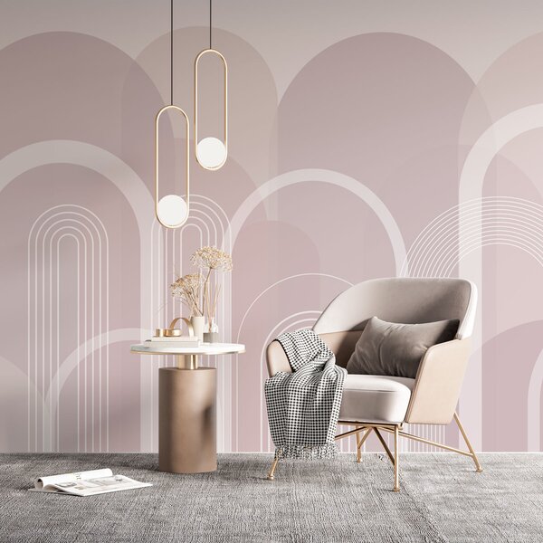 Tapet Arcuri geometrice boho, Fototapet Abstract, w02935 : Uwalls.ro