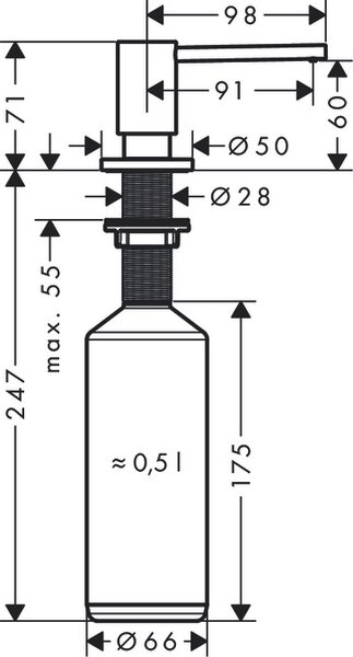 Hansgrohe A41 dozator de lichid || 40438340
