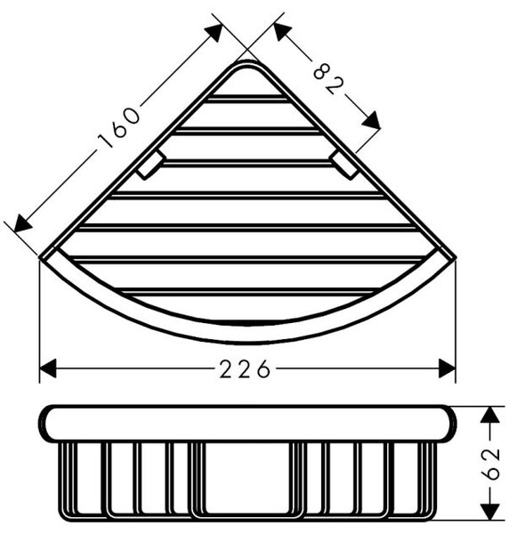 Hansgrohe Logis Universal coș de baie crom 41710000