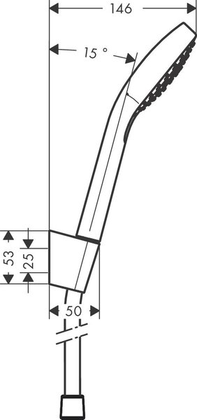 Hansgrohe Croma set de duș perete crom-alb 26421400