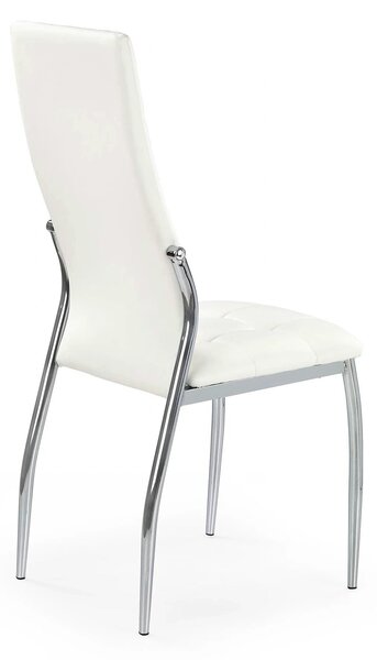 Scaun bucatarie inox K209, alb/crom, 43x54x101 cm