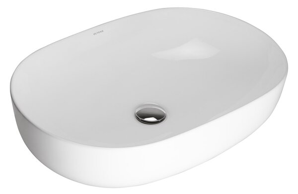 Oltens Hamnes lavoar 60.5x41.5 cm ovale de blat alb luciu 40320000