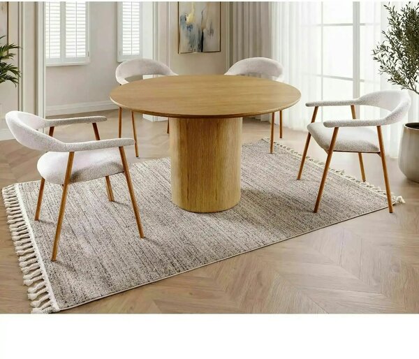 Masă RONDO, stejar, furnir/MDF, Ø120x76 cm