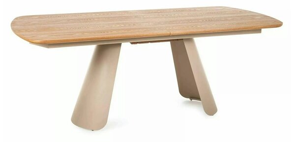 Masă extensibilă CANON, stejar/cașmir, furnir/metal/MDF, 200–240x100x7