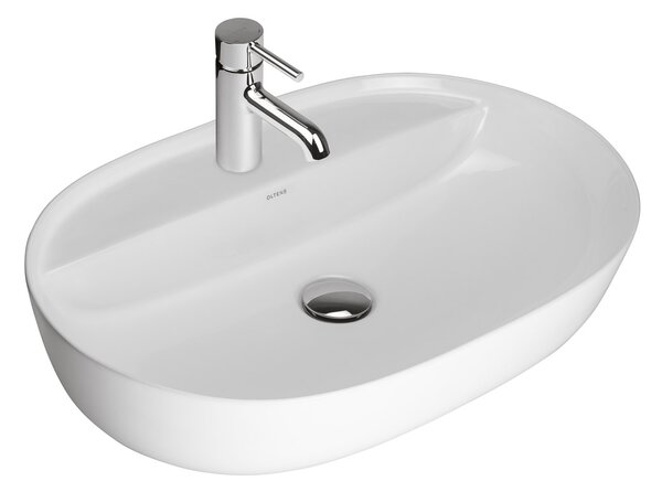Oltens Hamnes lavoar 62x42 cm ovale de blat alb luciu 41314000