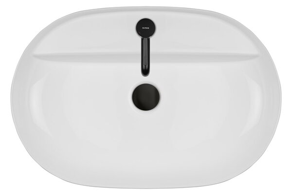 Oltens Hamnes lavoar 62x42 cm ovale de blat alb luciu 41314000