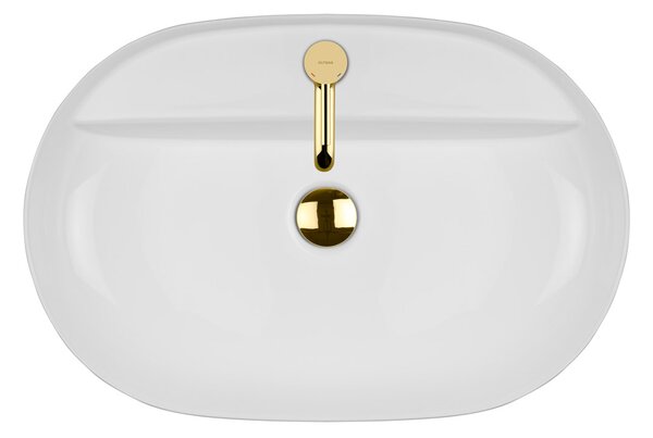 Oltens Hamnes lavoar 62x42 cm ovale de blat alb luciu 41314000