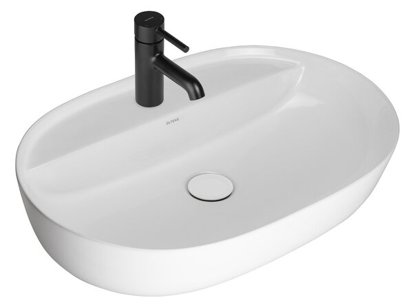 Oltens Hamnes lavoar 62x42 cm ovale de blat alb luciu 41314000