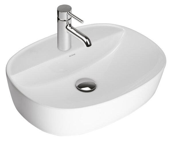 Oltens Hamnes lavoar 51x39 cm ovale de blat alb luciu 41313000