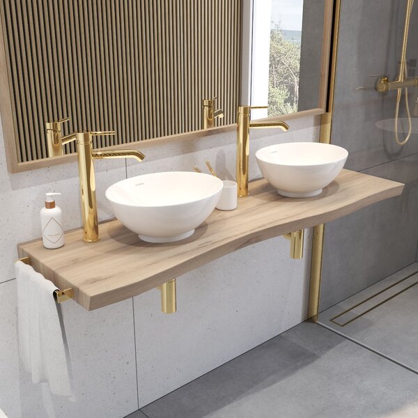 Oltens Jagala lavoar 32x32 cm rotund de blat alb luciu 40317000