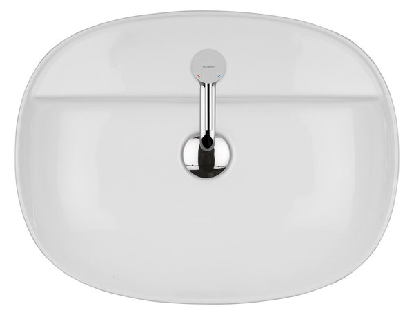 Oltens Hamnes lavoar 51x39 cm ovale de blat alb luciu 41313000