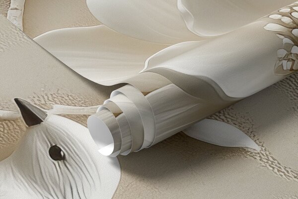 Tapet ramuri de magnolie 3D cu păsări pe ele, Fototapet Flori, w08690 : Uwalls.ro