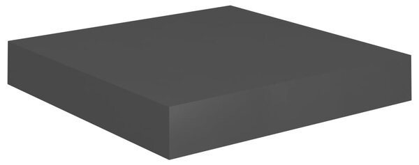 Raft de perete suspendat, negru, 23x23,5x3,8 cm, MDF