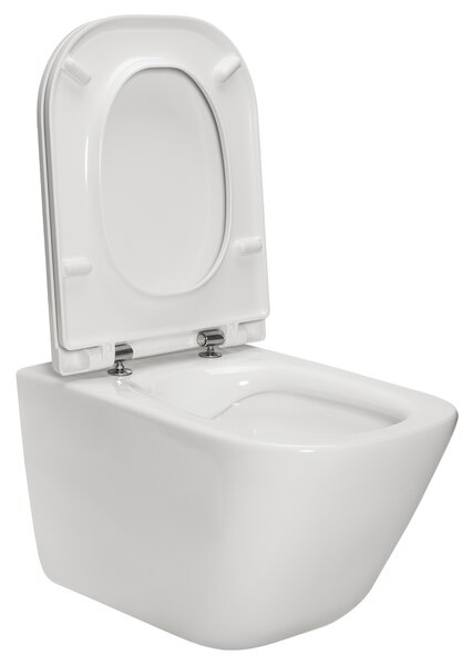 Roca Gap vas wc cu capac soft-close agăţat fără margine alb A34H470000
