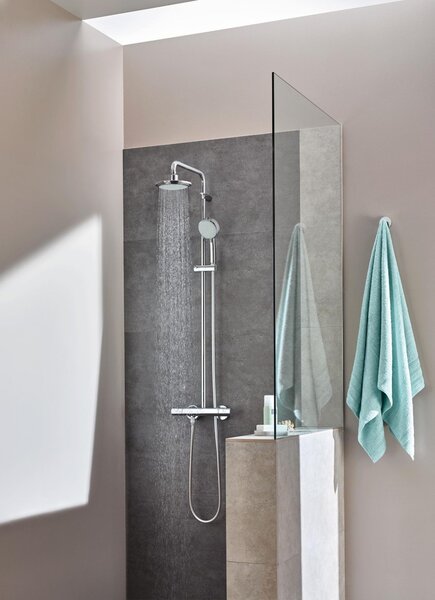 Grohe New Tempesta set de duș perete cu termostat cu duș de ploaie StarLight Chrome 27922000