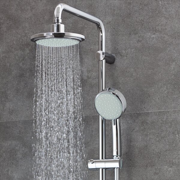 Grohe New Tempesta set de duș perete cu termostat cu duș de ploaie StarLight Chrome 27922000