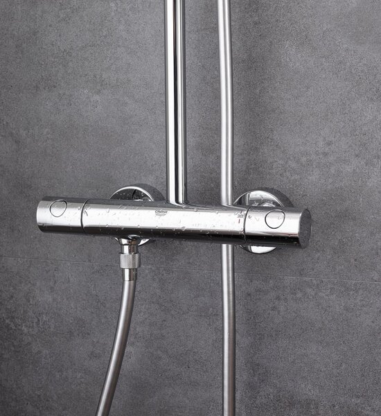 Grohe New Tempesta set de duș perete cu termostat cu duș de ploaie StarLight Chrome 27922000