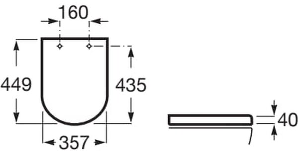 Roca Gap Round capac wc SoftClose alb A801D12001
