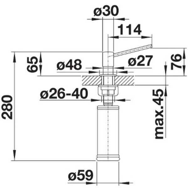 Blanco Torre dozator de lichid oţel 521541