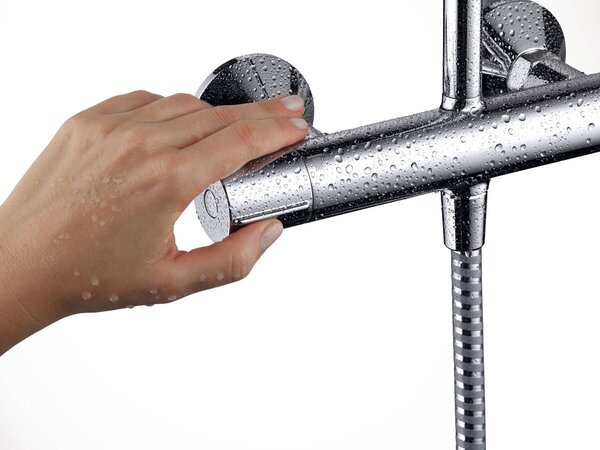 Hansgrohe Vernis Shape set de duș perete cu termostat cu duș de ploaie crom 26286000