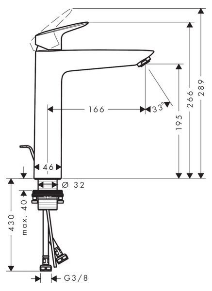 Hansgrohe Logis baterie lavoar stativ crom 71090000