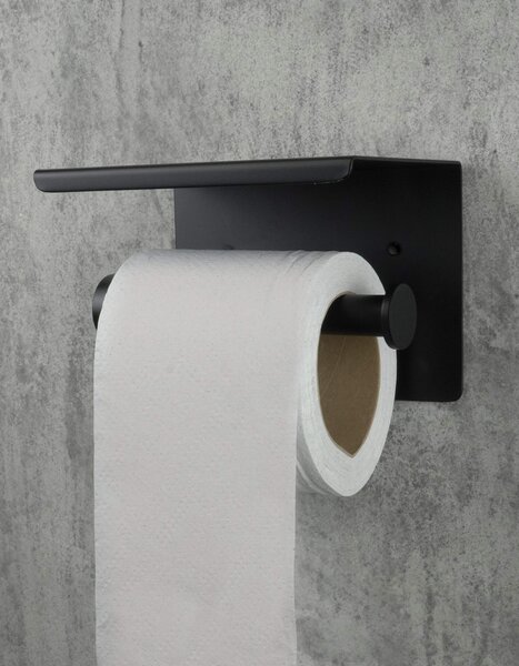 Deante Round suport pentru hârtie igienică negru ADR_N221