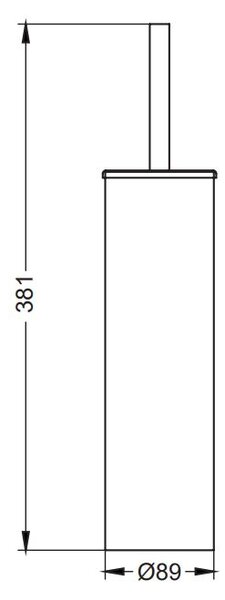 Stella Classic perie de toaletă stativ negru 07.436-B