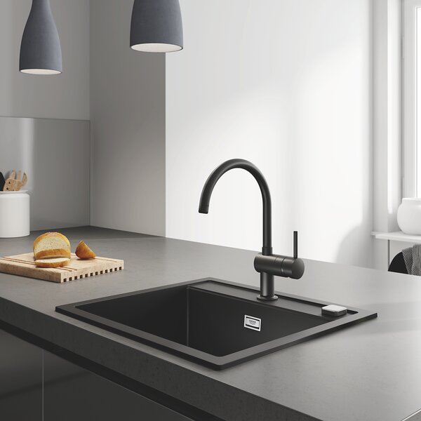 Grohe Minta baterie bucătărie pe picior negru 32917KS0