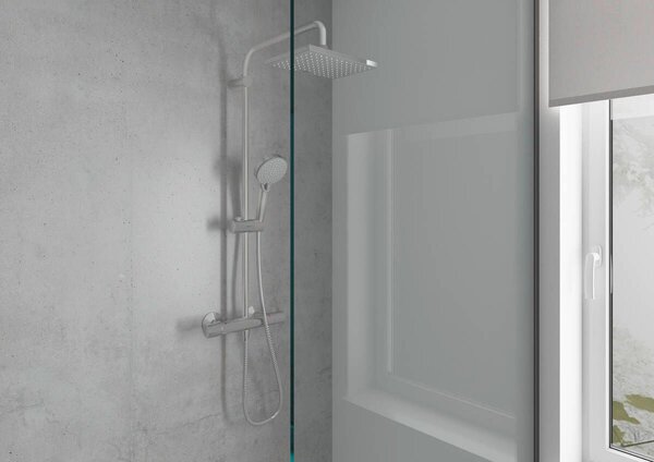 Hansgrohe Vernis Shape set de duș perete cu termostat cu duș de ploaie crom 26286000