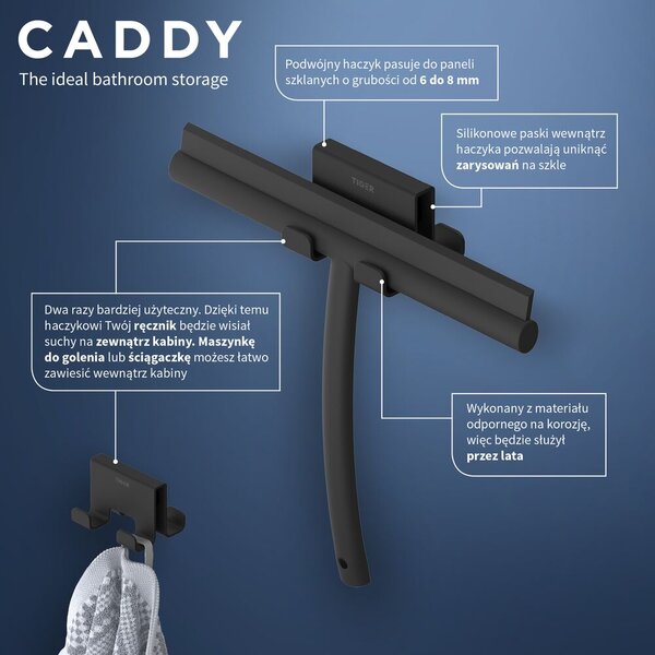 Tiger Caddy suport prosop negru 800294