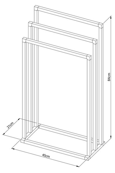 Sealskin Tube umeraș cu picioare negru 800198