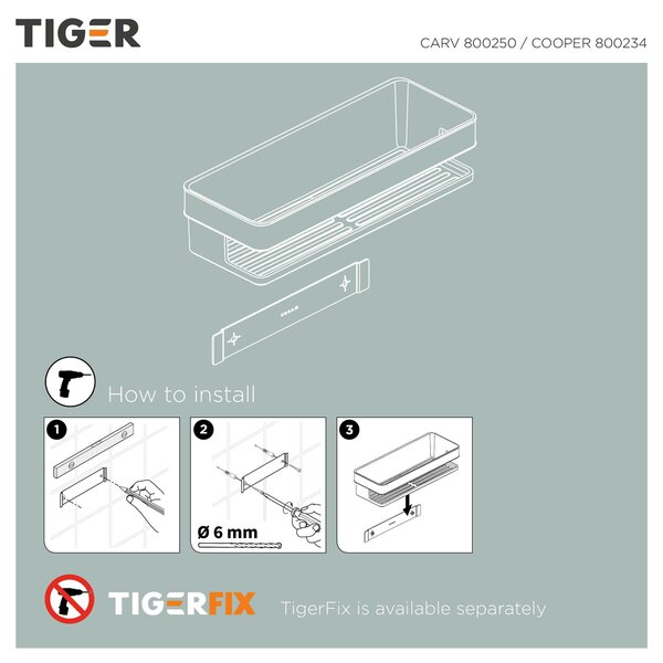 Tiger Carv coș de baie negru 800250